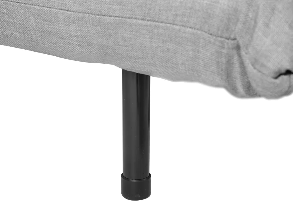 Beliani Divano Letto 1 Posto in Tessuto Morbido, Grigio Perla - Set Completo con Cuscini Accoglienti per Soggiorno Moderno