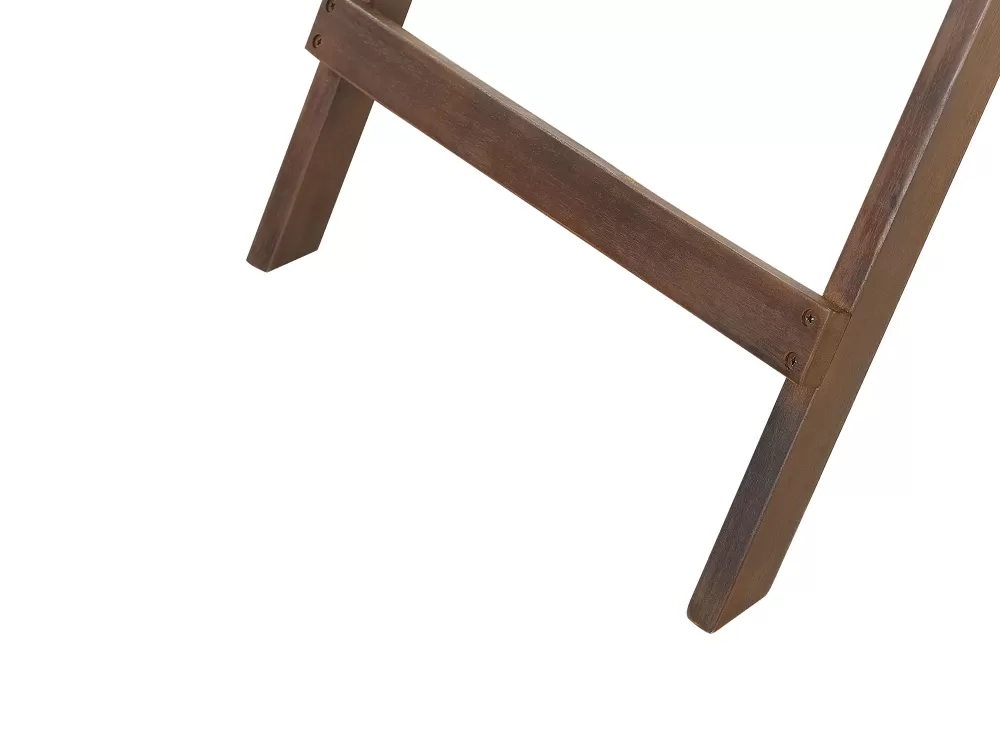 Amantea - Tavolino Bistrò con 2 Sedie in Legno di Acacia Scuro, Set Giardino Elegante Beliani

，（