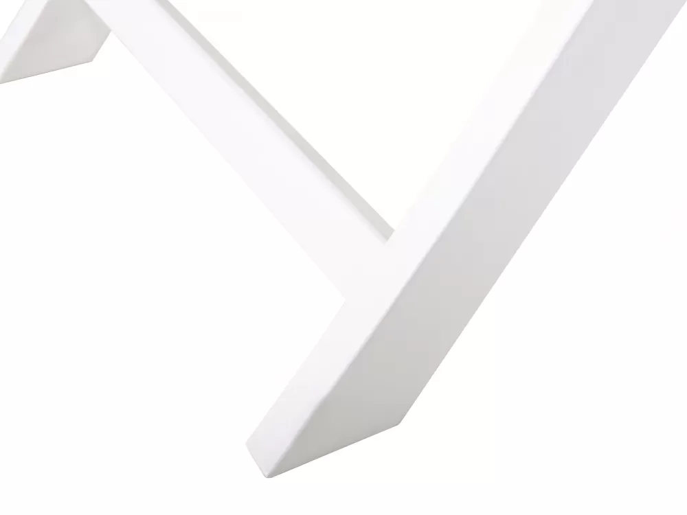 Set Bistrot Elegante in Acacia per Esterni - Beliani 2 Posti Bianco Giallo Stile Fiji