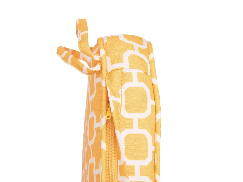 Set Bistrot Elegante in Acacia per Esterni - Beliani 2 Posti Bianco Giallo Stile Fiji