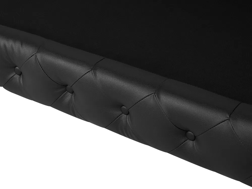 Sofà Beliani Vissland 2 Posti in Pelle Nera - Design Moderno e Confortevole