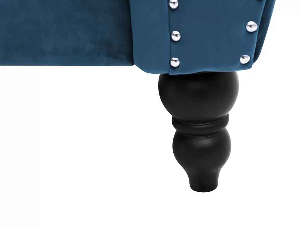 Beliani Divano Elegante 2 Posti in Velluto Blu - Comodo Sofà con Rivestimento Morbido, Prezzo Accessibile