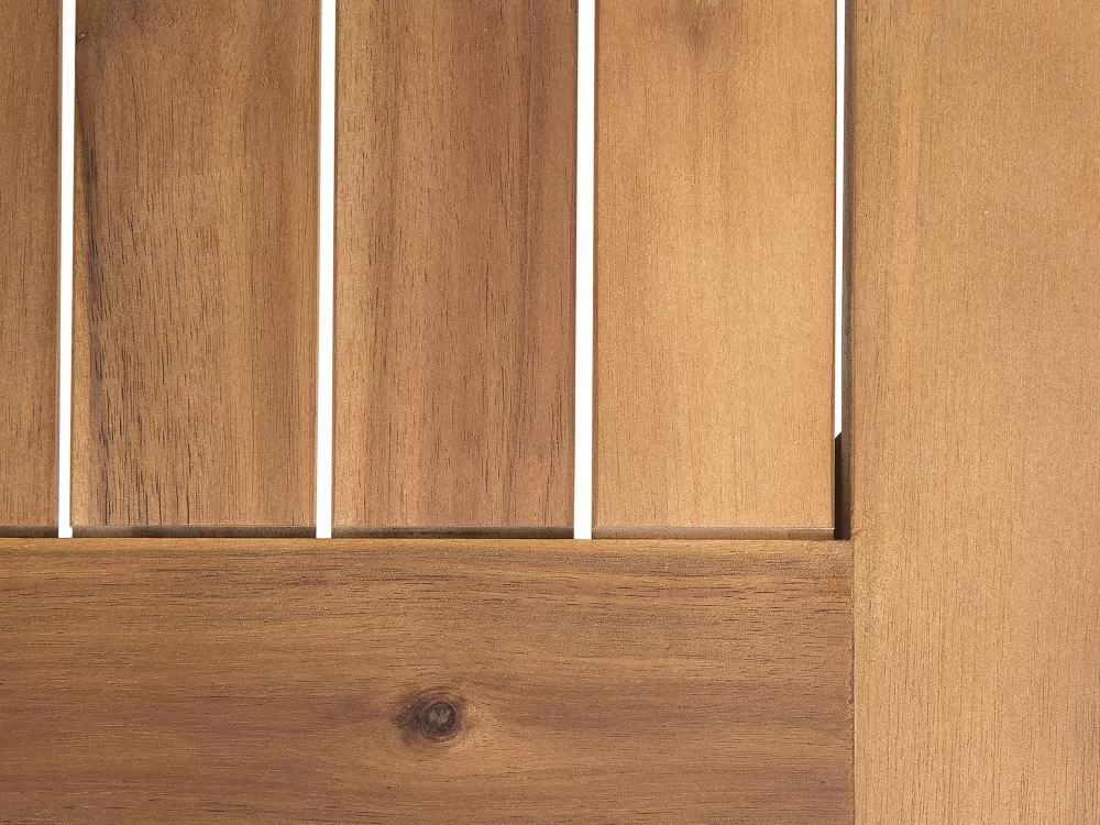Beliani - Set Divano da Esterni a 2 Posti in Legno di Acacia Chiaro con Rivestimento Grigio Frascati
