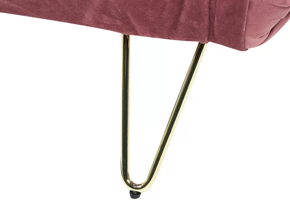 Beliani Divano Letto 2 Posti in Velluto Rosa Chiaro - Modello Vestfold con Design Accogliente