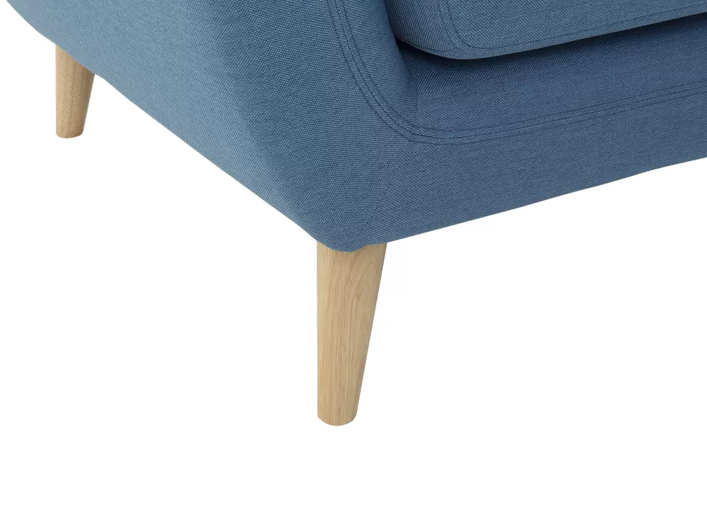 Divano Angolare 3 Posti Beliani in Tessuto - Moderno Angolare Sinistro Blu Motala con Sconto Esclusivo