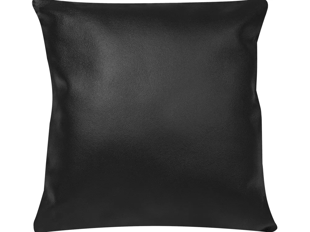 Beliani Divano Angolare 3 Posti Letto in Pelle Elegante, Design Moderno con Schienale Alto - Colore Nero Opaco, Configurazione Lato Sinistro, Linea Allungata