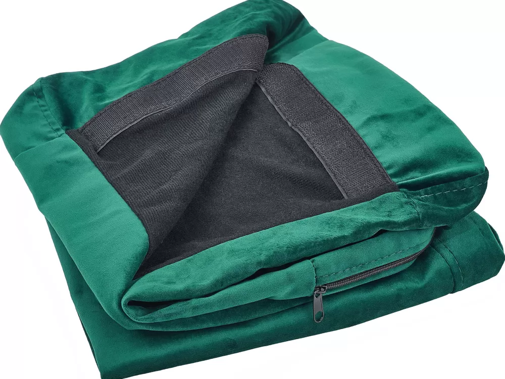 Divano 3 Posti Bernes Con Cuscini Rimovibili - Design Accogliente in Velluto Verde Sametto, Collezione Beliani