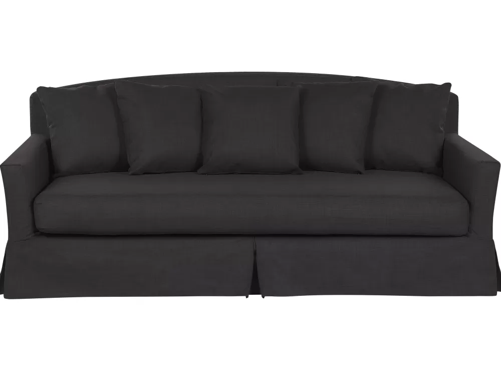 Beliani Divano Moderno a 3 Posti in Tessuto Antimacchia - Design Ergonomico con Struttura Resistente, Nero Opaco per Soggiorno Accogliente