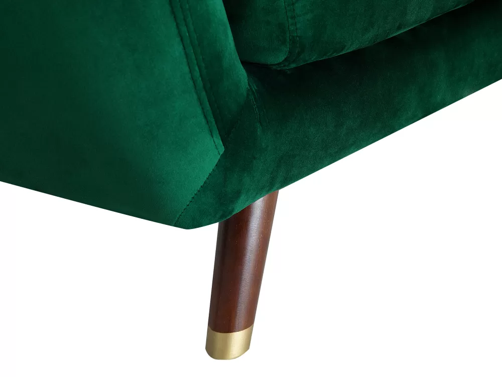 Divano Beliani Bodo a 3 Posti in Velluto Verde Smeraldo - Lusso Moderno e Confortevile