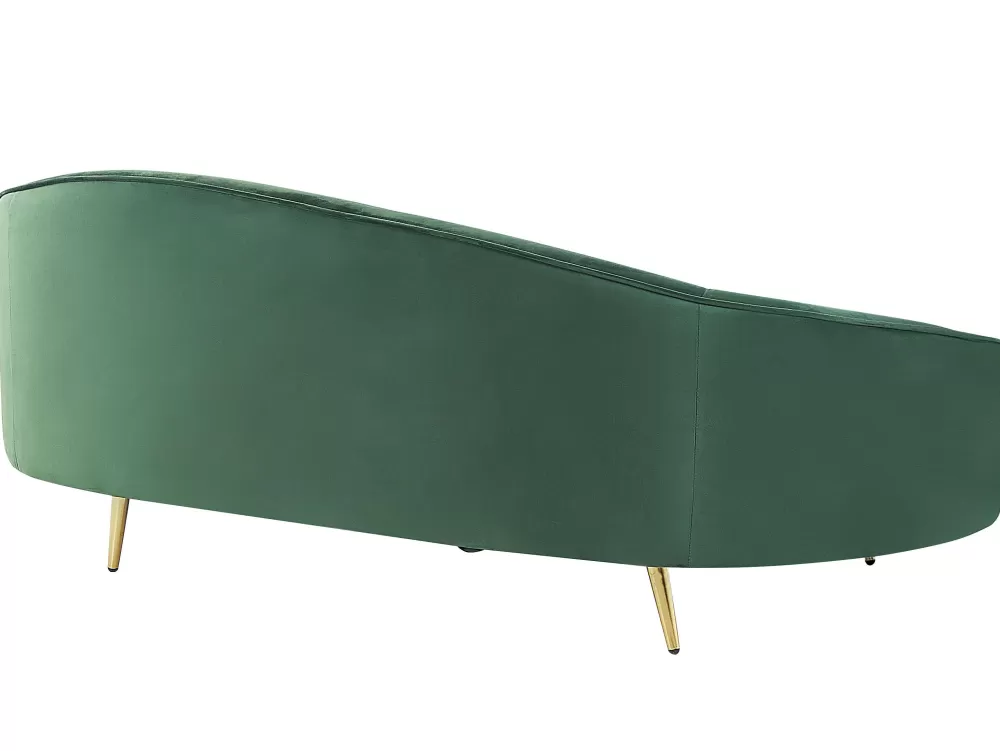 Divano Beliani 3 Posti in Velluto Smeraldo - Elegante e Comodo per il Tuo Salotto 

（：，、