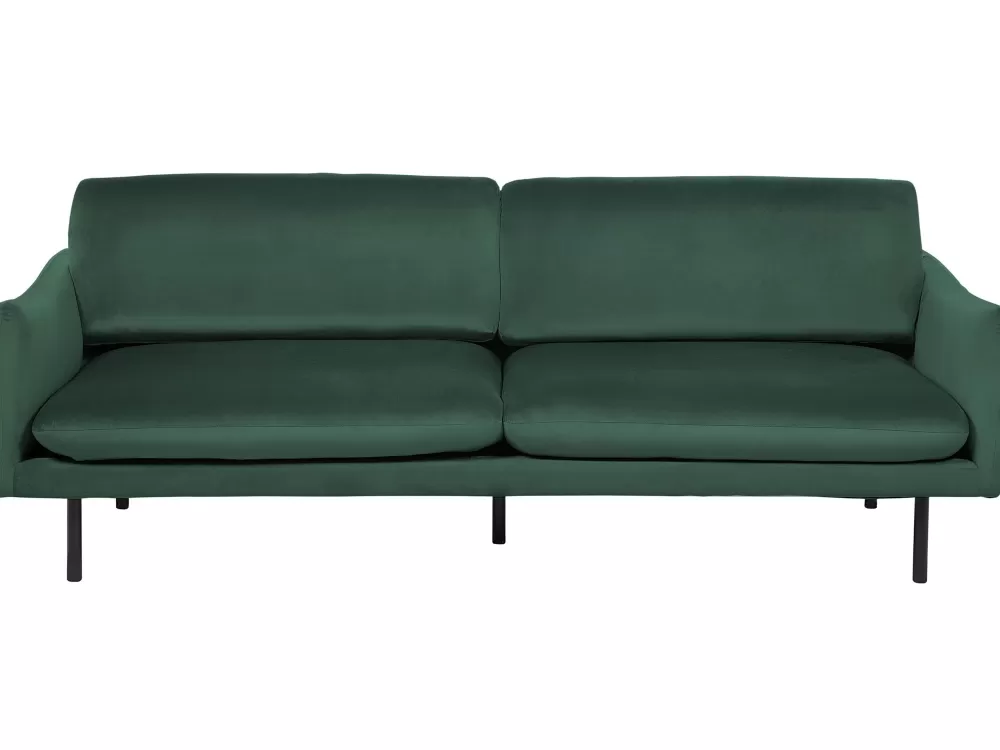 Beliani Divano 3 Posti Vinterbro - Verde Rilassante con Design Accogliente per Soggiorni Invernali