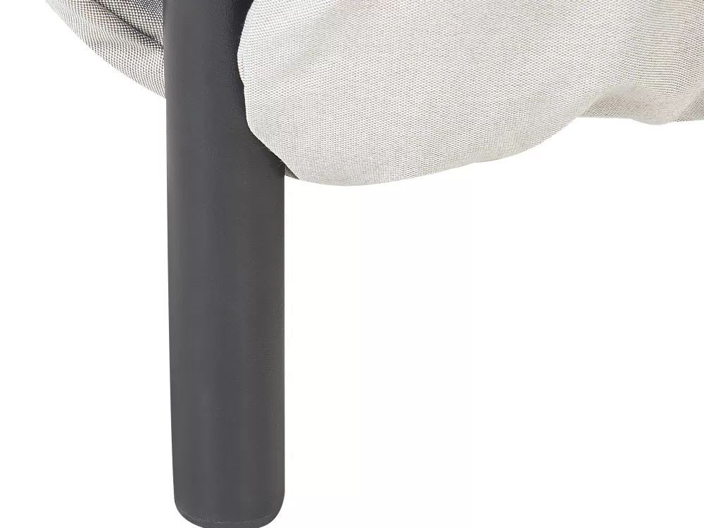 Beliani Divano da Esterno Moderno 3 Posti con Struttura in Alluminio Leggero, Grigio Perla - Collezione Esperia
