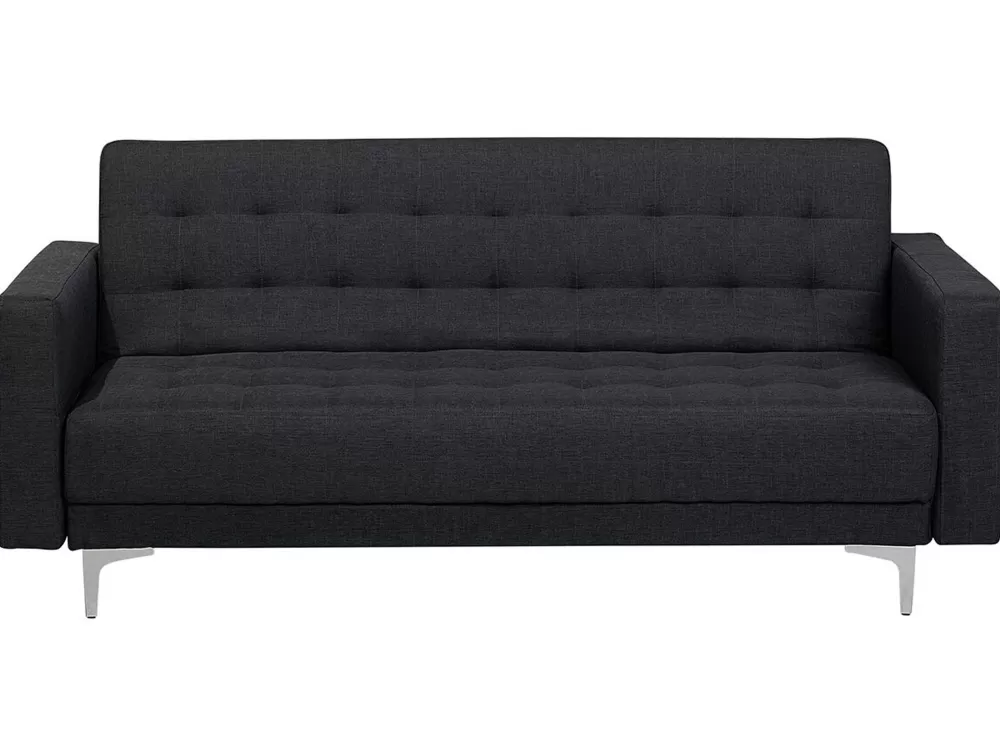 Beliani Outlet: Divano Letto 3 Posti in Tessuto Grigio Grafite - Modello Aberdeen con Promo Esclusiva