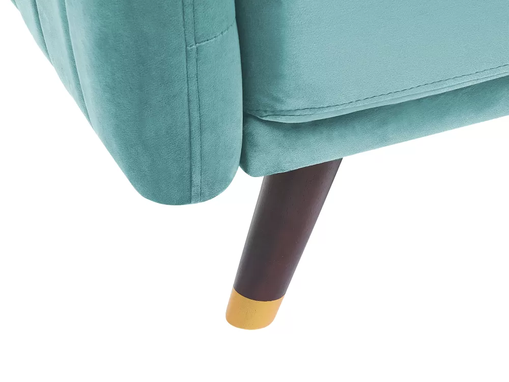 Beliani Senja: Divano Letto 3 Posti in Velluto Azzurro Chiaro - Confortevole e Moderno