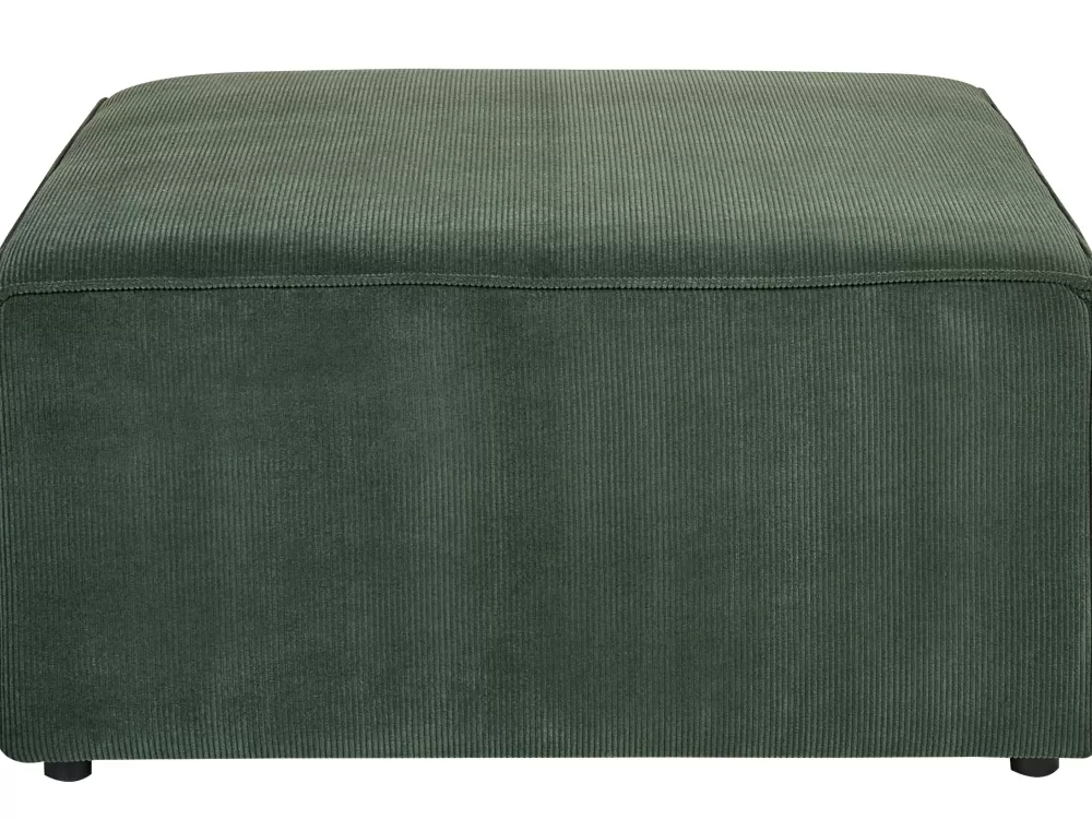 Divano Angolare Beliani 4 Posti con Rivestimento in Velluto, Design Moderno e Confortevole - Verde Scuro Lemvig