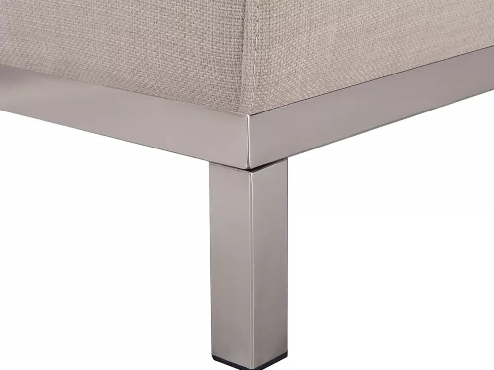 Beliani Divano Angolare 4 Posti in Tessuto Beige, Design Confortevole Oslo
