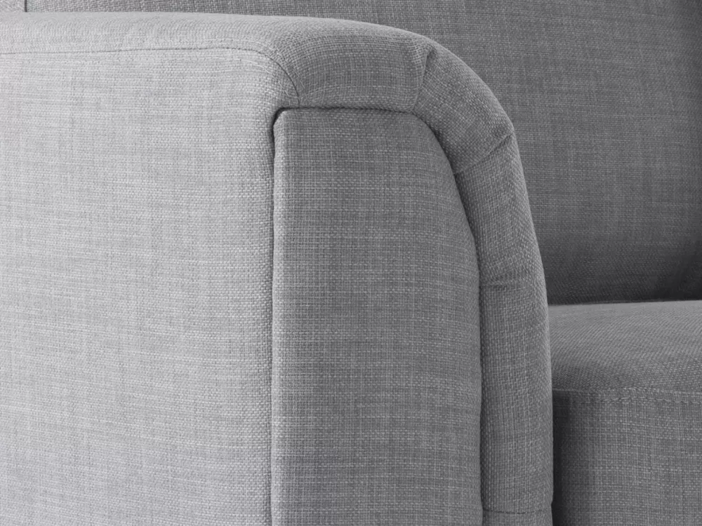 Promozione Beliani: Divano Angolare Oslo in Tessuto Grigio Chiaro, 4 Posti con Chaise Longue - Design Moderno per Salotto