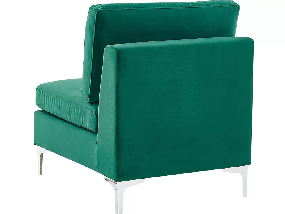 Divano angolare in velluto Beliani 4 posti - Design moderno verde Evja