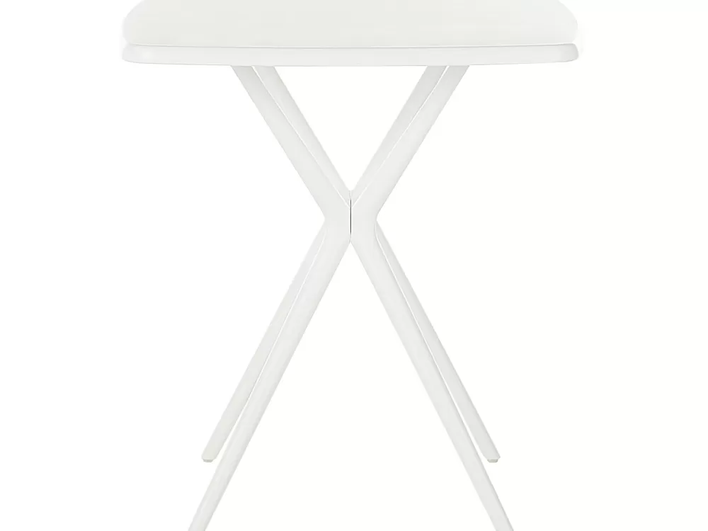 Beliani Set da Pranzo Esterno con 4 Posti, Poltroncine in Plastica Resistente - Design Moderno Turchese e Bianco, Linea Sersale/Vieste per Giardino o Terrazza