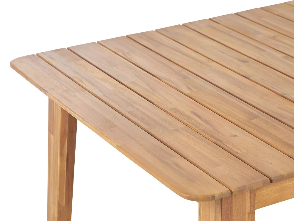 Promo Fornelli: Tavolo da Esterno con 4 Sedute in Legno Acacia Chiaro - Set Completo per Giardino