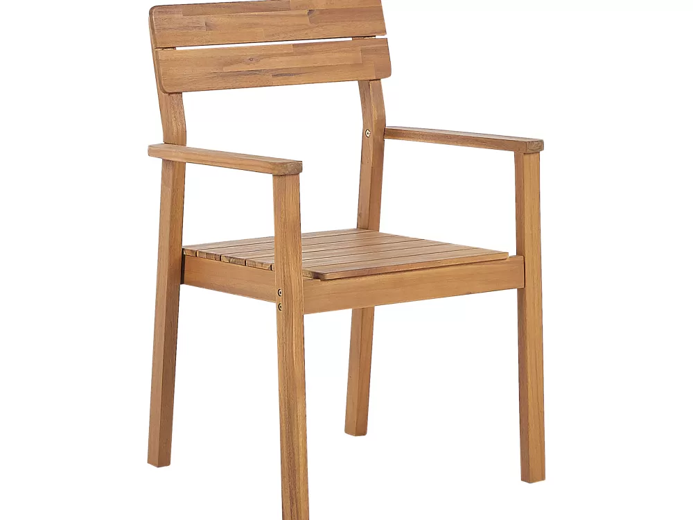 Promo Fornelli: Tavolo da Esterno con 4 Sedute in Legno Acacia Chiaro - Set Completo per Giardino