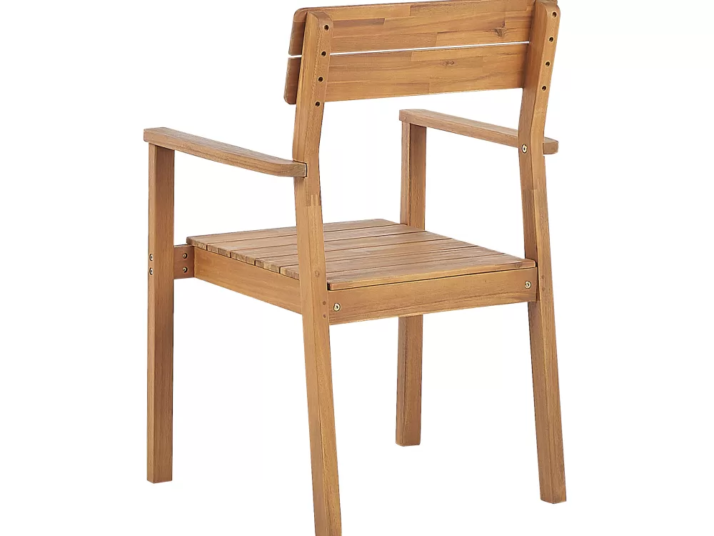 Promo Fornelli: Tavolo da Esterno con 4 Sedute in Legno Acacia Chiaro - Set Completo per Giardino