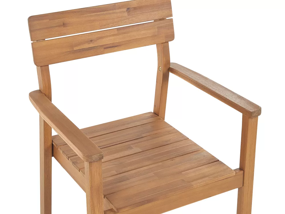 Promo Fornelli: Tavolo da Esterno con 4 Sedute in Legno Acacia Chiaro - Set Completo per Giardino