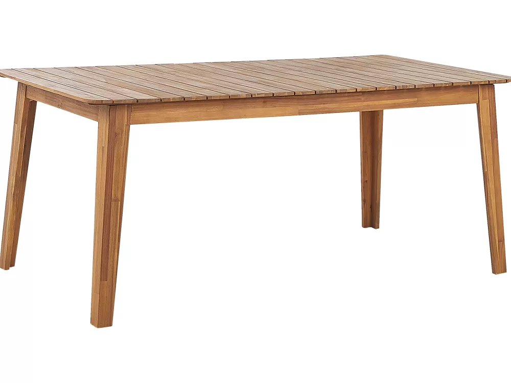 Promo Fornelli: Tavolo da Esterno con 4 Sedute in Legno Acacia Chiaro - Set Completo per Giardino