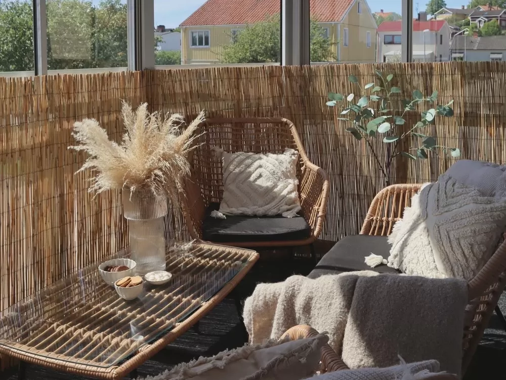 Saldo Beliani - Set Lounge da Esterno in Poliestere con 4 Posti, Design Moderno in Tonalità Naturali - Linea Minori