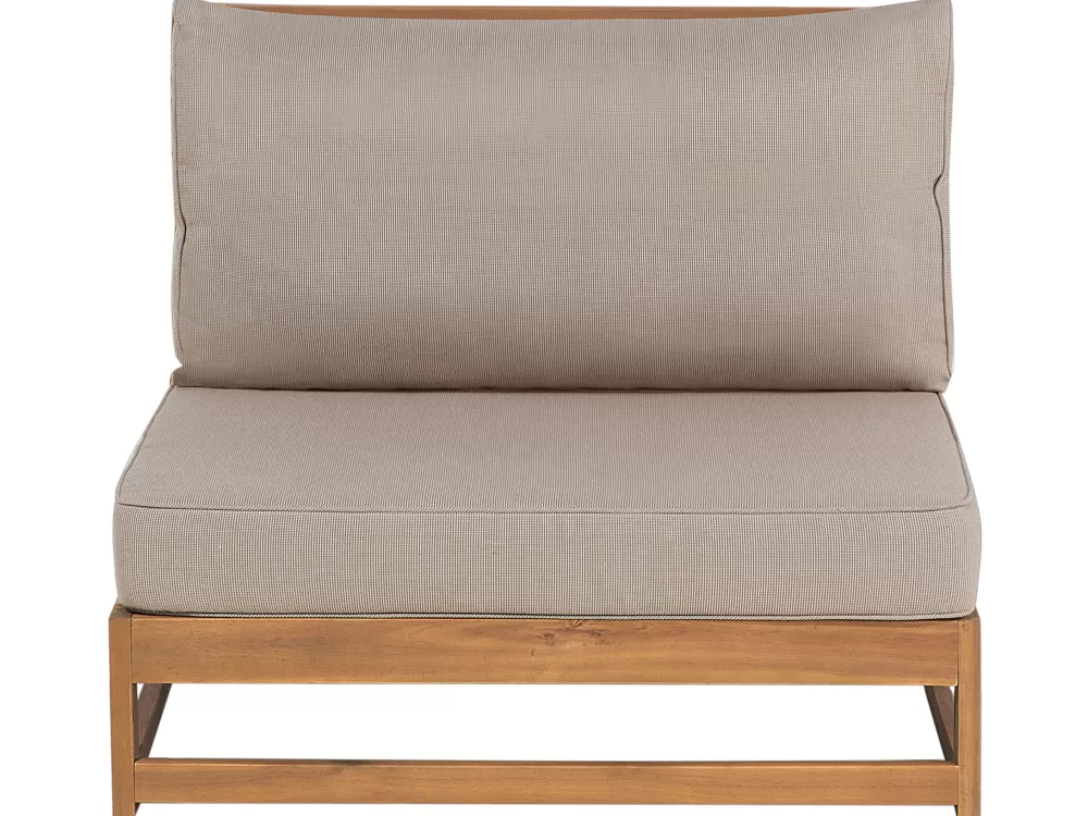Saldo Beliani: Set da Esterno 4 Posti in Acacia Certificata - Divano da Giardino Timor con Struttura in Legno Chiaro