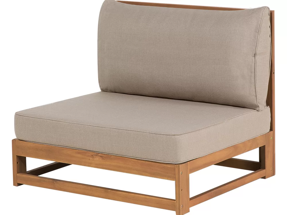 Saldo Beliani: Set da Esterno 4 Posti in Acacia Certificata - Divano da Giardino Timor con Struttura in Legno Chiaro