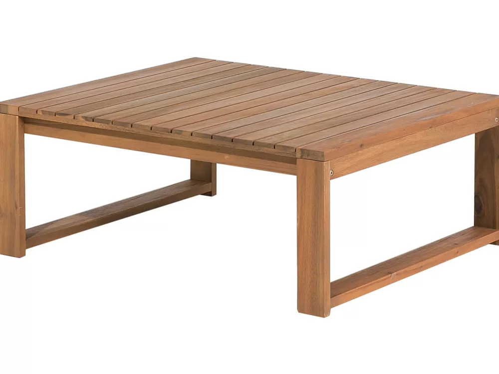 Saldo Beliani: Set da Esterno 4 Posti in Acacia Certificata - Divano da Giardino Timor con Struttura in Legno Chiaro