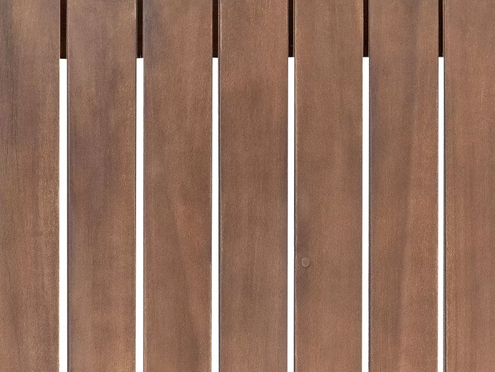 Beliani Set Divano da Esterno 4 Posti in Legno di Acacia Certificato, Timor II con Bracciolo Sinistro in Tonalità Scura - Arredo Giardino Resistente