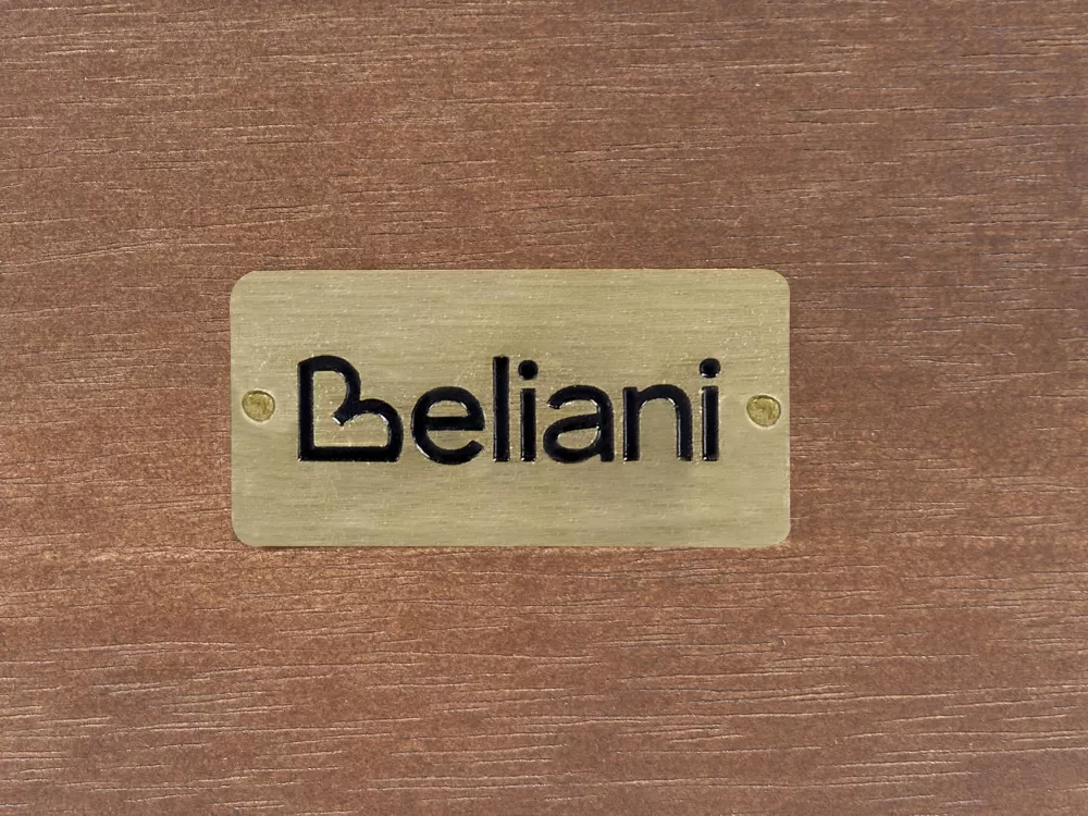 Beliani Set Divano da Esterno 4 Posti in Legno di Acacia Certificato, Timor II con Bracciolo Sinistro in Tonalità Scura - Arredo Giardino Resistente