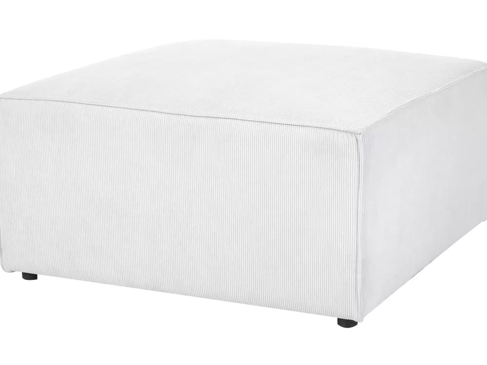 Divano Angolare Elegante da 5 Posti con Vano Portaoggetti, Design Moderno in Bianco Naturale – Lemvig per Soggiorno Sinistro
