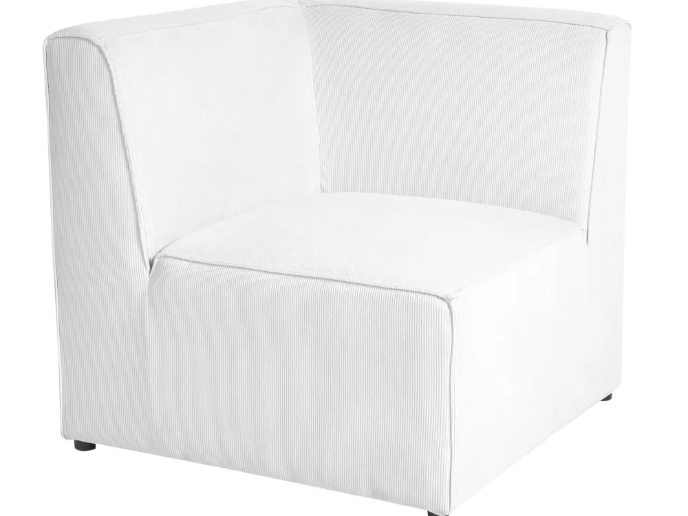 Divano Angolare Elegante da 5 Posti con Vano Portaoggetti, Design Moderno in Bianco Naturale – Lemvig per Soggiorno Sinistro