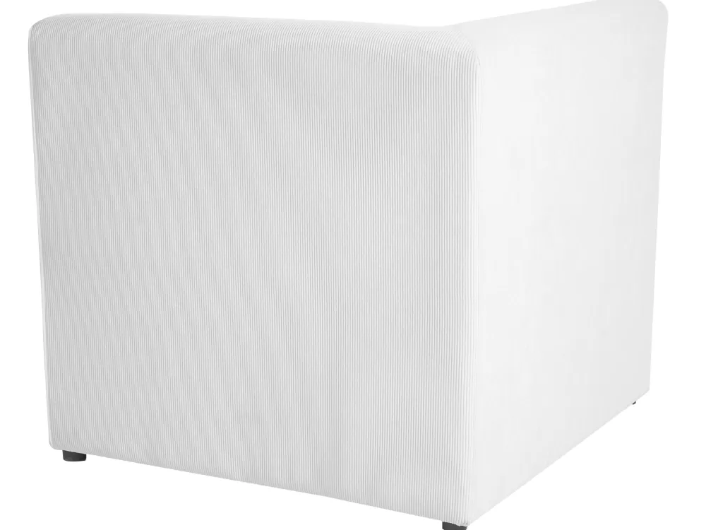 Divano Angolare Elegante da 5 Posti con Vano Portaoggetti, Design Moderno in Bianco Naturale – Lemvig per Soggiorno Sinistro