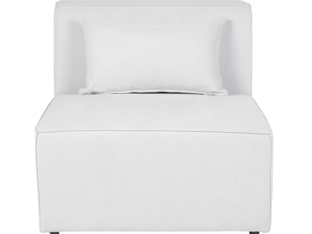 Divano Angolare Elegante da 5 Posti con Vano Portaoggetti, Design Moderno in Bianco Naturale – Lemvig per Soggiorno Sinistro