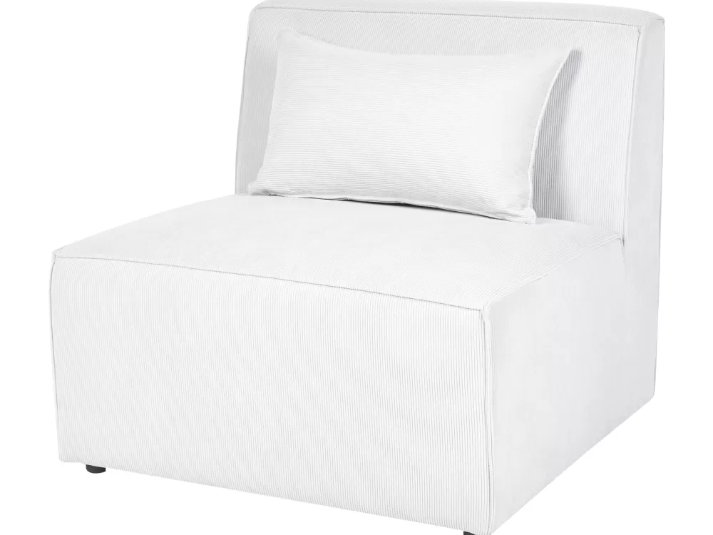 Divano Angolare Elegante da 5 Posti con Vano Portaoggetti, Design Moderno in Bianco Naturale – Lemvig per Soggiorno Sinistro