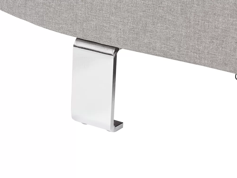 Divano angolare Beliani 5 posti in tessuto grigio chiaro - Moderno orientamento sinistro con sconto speciale