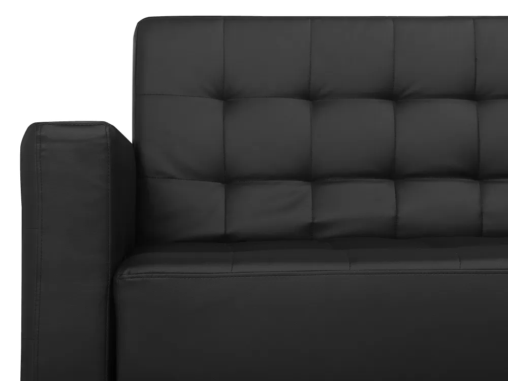 Divano letto angolare Beliani in ecopelle nera - 5 posti con struttura sinistra, modello Aberdeen 

Design moderno con rivestimento in similpelle resistente, perfetto per soggiorni compatti. Schienale regolabile e sistema di apertura semplificato per massimo comfort quotidiano.
