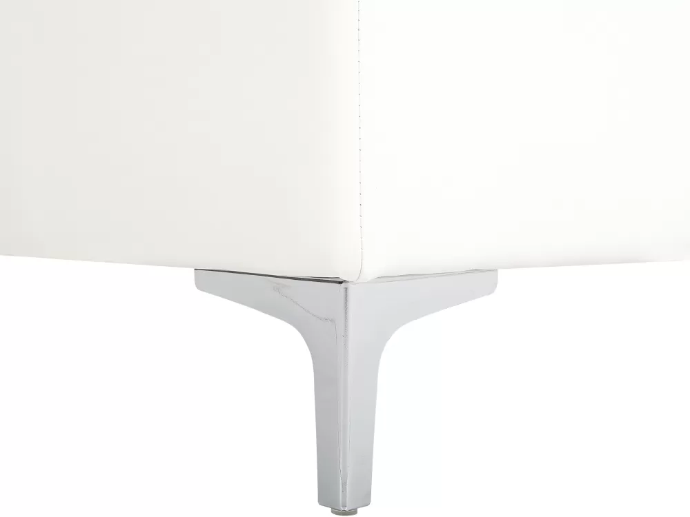 Promo Imperdibile: Divano Angolare Letto Beliani in Ecopelle, 5 Posti - Configurazione Sinistra, Bianco Aberdeen
