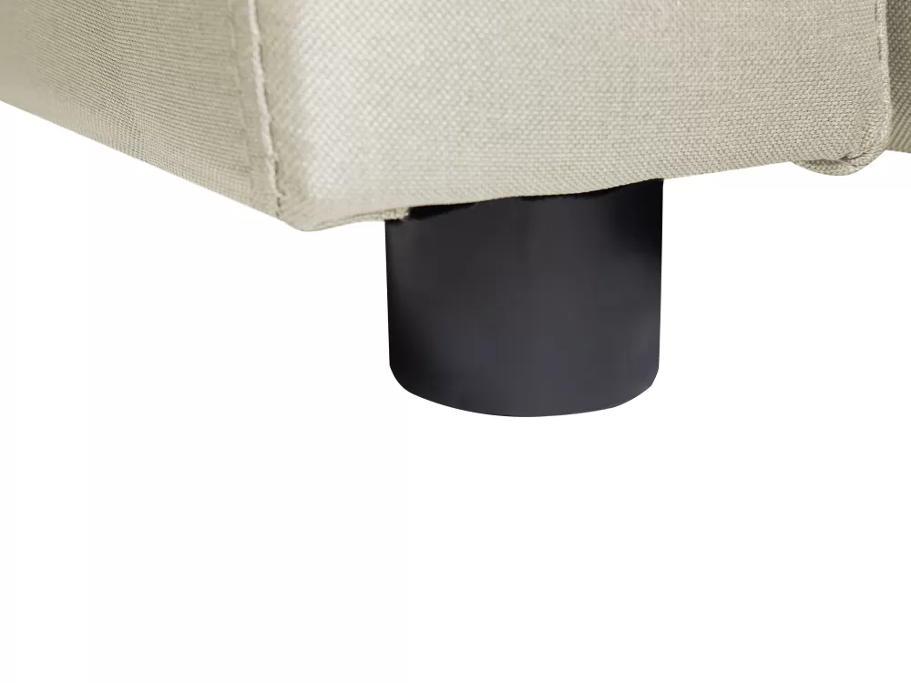 Divano Letto Angolare Beliani con Vanità - 5 Posti in Tessuto Sabbia, Design Funzionale con Ampio Ripostiglio Integrato