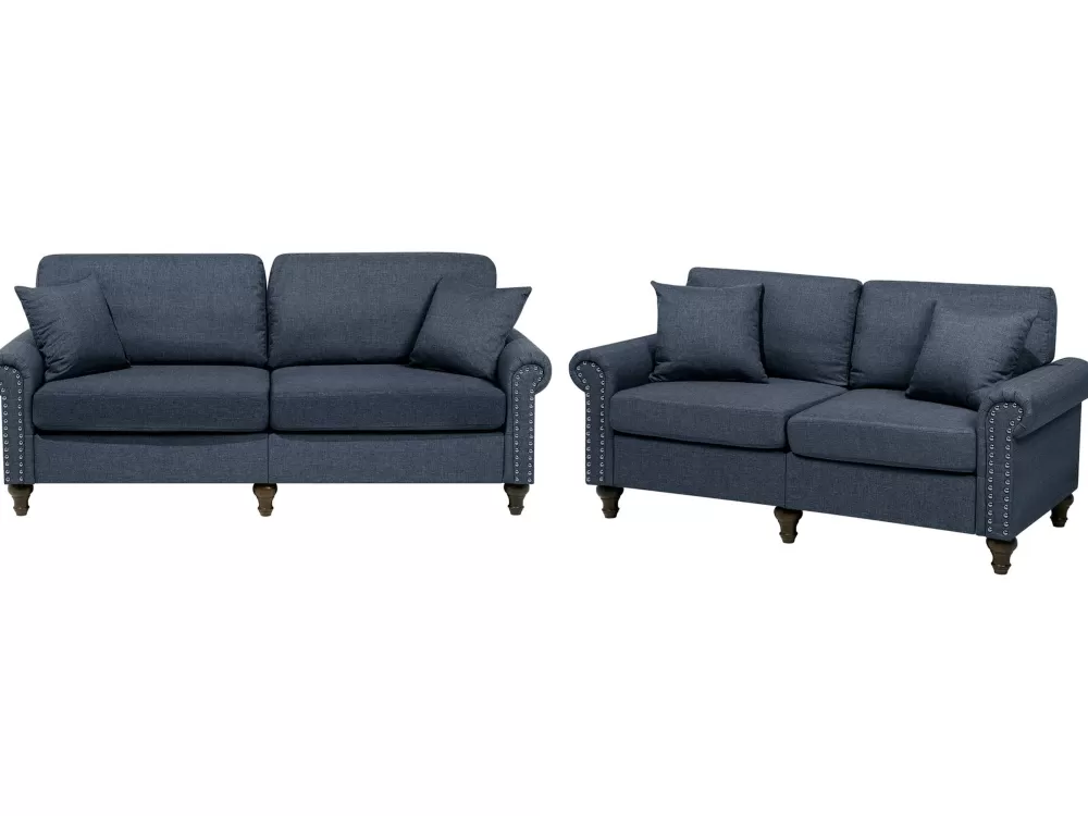 Beliani - Sofà a 5 Posti in Tessuto Grigio Antracite, Collezione Otra | Divano Modulare Confortevole con Design Moderno, Ideale per Soggiorni Spaziosi
