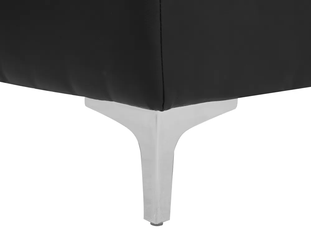 Divano Componibile Beliani Aberdeen in Ecopelle Nera - Set 5 Posti Moderno con Struttura Resistente

(：