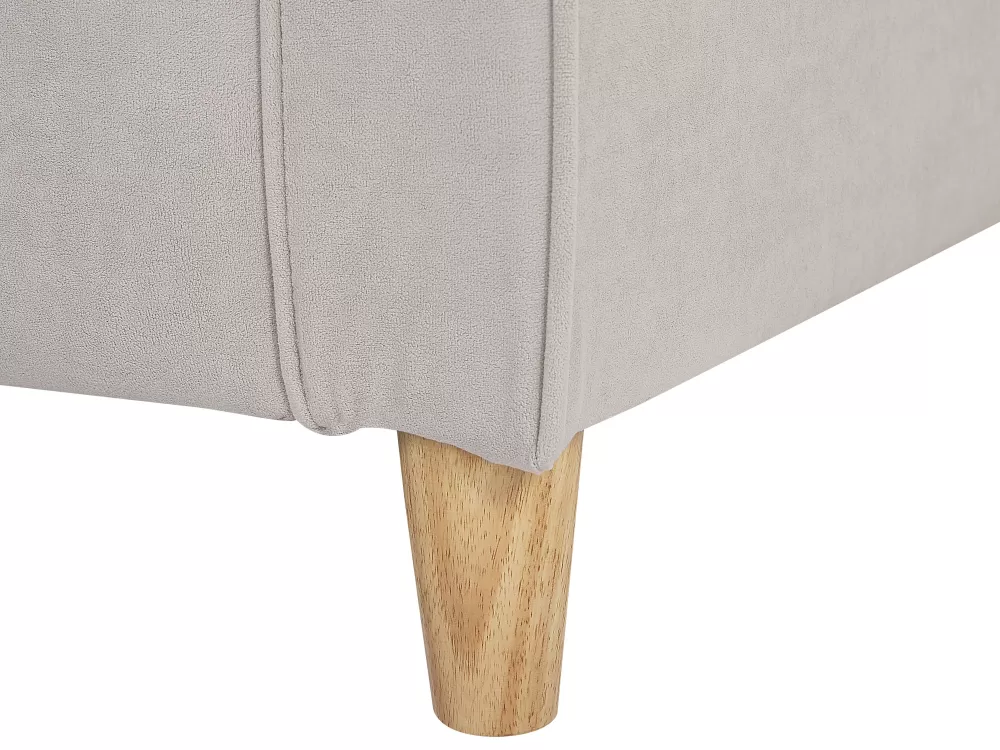 Divano Componibile Beliani in Velluto Crema - Set Elegante da 5 Posti Ronneby