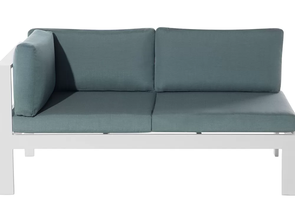 Messina - Comodo gruppo divano angolare da esterno in alluminio con 5 posti, colore bianco/verge  
Beliani  
Design moderno con struttura resistente  
Splendida combinazione di colori per arredamento giardino  
Ideale per spazi esterni - Consegna rapida