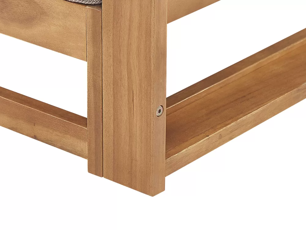 Divano da esterno in acacia chiara Timor II - Set elegante 5 posti con rivestimento resistente per giardino

(：，。