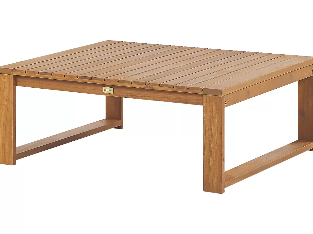 Divano da esterno in acacia chiara Timor II - Set elegante 5 posti con rivestimento resistente per giardino

(：，。