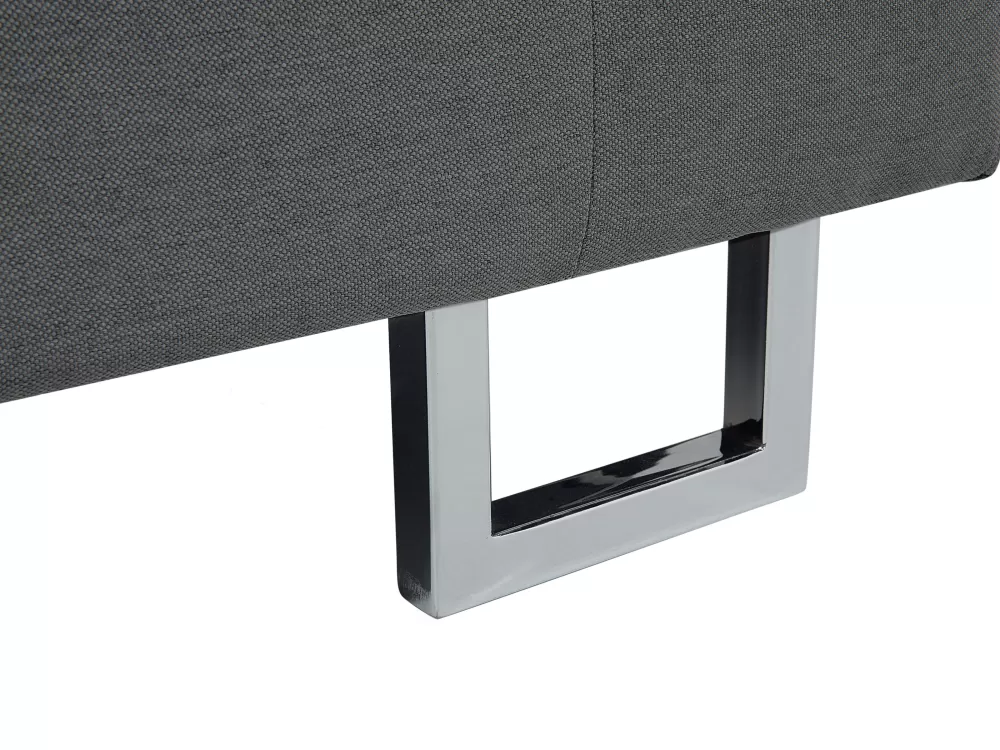 Divano Angolare Modulabile Beliani Stockholm per 6 Posti, Tessuto Resistente Grigio Antracite, Design Moderno con Orientamento Destro